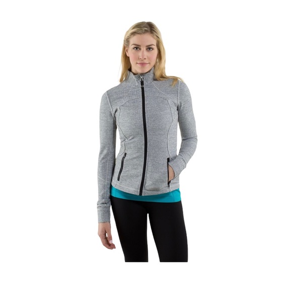 Lululemon Forme Jacket II Textured Heathered Herringbone Heathered Black White - Picture 15 of 15